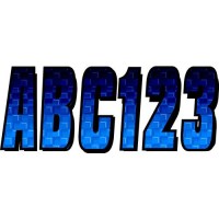 Hardline Series 300 Registration Kit, Carbon Fiber With Block Font And Top To Bottom Color Gradations (Includes 4 Sets Of 3