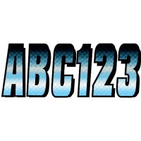 Hardline Series 300 Registration Kit, Carbon Fiber With Block Font And Top To Bottom Color Gradations (Includes 4 Sets Of 3