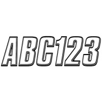 Hardline Series 800 Registration Kit, Block Style Solid Body With Bevel Effect, Contrasting Outline (Includes 4 Sets Of 3
