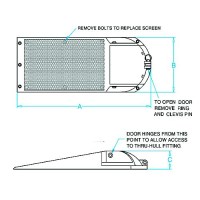 Groco Aphs12501 Aphs Series External Hull Strainer W/Access Door - Aphs-1250-1 - 34-Aphs12501F1