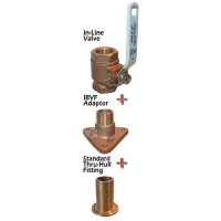 Groco Ibv-F Bronze Flanged Adaptor For In-Line Ball Valve To Thru-Hull - Ibvf-1000 - 34-Ibvf1000F1