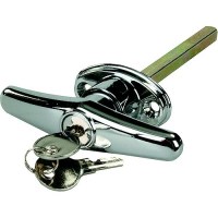 Jr Products 10885 Chrome Locking T Handle For Truck Caps, Bed Covers & Tool Boxes - 10885 - 342-10885F1