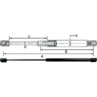 Jr Products Hardline Black Nitride Shaft Gas Spring - Gsni-2125-90 - 342-Gsni212590F1