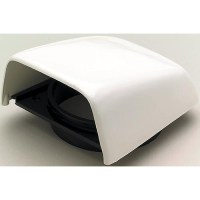 Beckson C8 Snap On Clam Vent With Hose Adapter, White 5-1/2