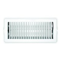 Rv Designer H876 Metal Floor Register, Dampered, White - H876 - 350-H876F1