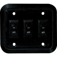 Wall Plate Switch, Black, Triple, 3.53