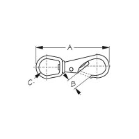 Brass Swivel Eye Snap Size-2, Carded - 139132-1 - 354-1391321F1