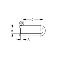 Sea-Dog 1471531 Long D-Shackle, A:5/32