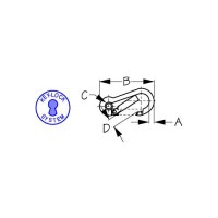 Sea-Dog 151065 Snap Hook With Eye Insert, 2-3/8