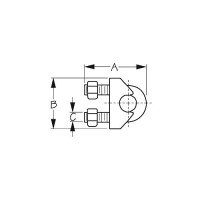 Sea-Dog 1591051 Wire Rope Clamp, 3/16