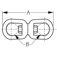 Sea-Dog Xxx Galvanized Eye & Eye Swivel, 5/8