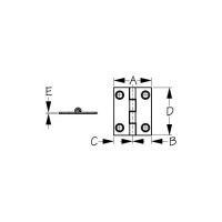 Sea-Dog 2010701 Stainless Butt Hinge, 1-1/4