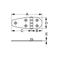 Sea-Dog 201710 Round Side Door Hinge - Medium - 201710-1 - 354-2017101F1