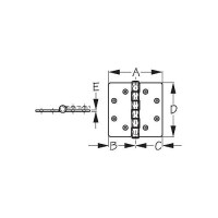 Sea-Dog 205225 Heavy Duty Butt Hinge, 4-1/2