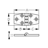 Chrome Plated Zinc Door Hinge - 206530-1 - 354-2065301F1