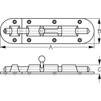 Seadog 2212431 Heavy Duty Barrel Bolt, Investment Cast 316 Stainless Steel - 221243-1 - 354-2212431F1