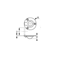 Sea-Dog 2224601 Chrome/Brass Round Lift Ring, 1-5/8