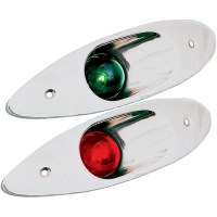 Seadog 400180 Flush Mount Port & Starboard Side Lights, Stainless, 1 Pr. - 400180 - 354-400180F1