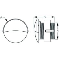 Sea-Dog Led Flush Mount Courtesy Light, Round, Blue Leds - 401274-1 - 354-4012741F1