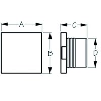 Seadog 401417-1 Led Square Courtesy Light, White - 401417-1 - 354-4014171F1