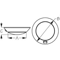 Led Day/Night Dome Light, Chrome - 401755-1 - 354-4017551F1