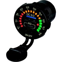 Seadog 4265191 Rainbow Volt Meter W/Usb 3.0 & Usb-C Power Socket - 426519-1 - 354-4265191F1