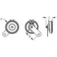Seadog 431430-1 Pontoon Boat 12V Mini Compact Horn W/Bracket - 431430-1 - 354-4314301F1