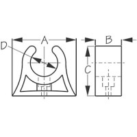 Sea-Dog 4913451 Pole Storage Clip, 3/4