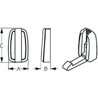 Sea-Dog 6714971 Folding Coat Hook, A=1-3/16