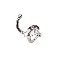 Sea-Dog 6715101 Double Coat Hook - Chrome/Brass - 671510-1 - 354-6715101F1