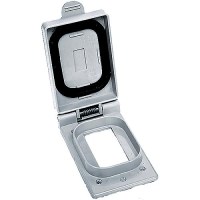 Hubbell Cwp26Cr Commercial Grade Weatherproof Lift Cover Plate For Gfci & Stylized Receptacles, Grey - Cwp26Cr - 36-Cwp26Crf1