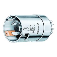 Hubbell Nickel Plated Brass Heat Resistant 50A Plug - Hbl63Cm65 - 36-Hbl63Cm65F1
