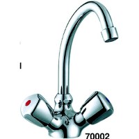 Scandvik 70002 Chrome Plated Brass Classic Swivel J-Spout Galley Mixer Faucet - 70002 - 390-70002F1