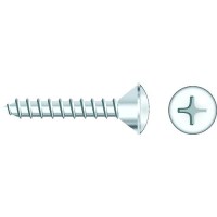 Seachoice 01801 Chrome Plated Ss Phillips Tapping Screw - Oval Head, #8 X 1-1/4