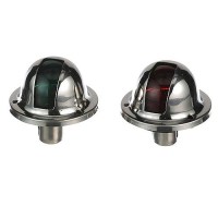 Seachoice Stainless Steel Port And Starboard Side Light, 1 Nautical Mile Visibility For Sail Or Powerboats Under 39 Feet - 5121 - 50-05121F1