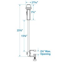Seachoice Bi-Color Portable Battery-Operated Boat Navigation Stern Light, Horizontal Clamp Mount - 6131 - 50-06131F1