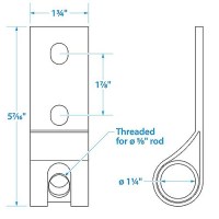 Seachoice Stainless Steel Lifting Eye Adapter Plate For Use With 30231 & 30241 - 30201 - 50-30201F1