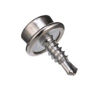 Seachoice Button Stud W/ Self Drilling 8 In. X 1/2 In. Stainless Steel Screw, Pack Of 50 - Rp-Bp9786Sc - 50-59387F1