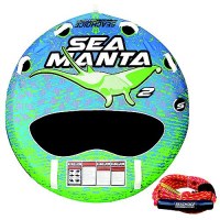 Seachoice 86923 Sea-Manta Deck Tube W/Tow Rope, 1-2 Rider - 21-1100 - 50-86923F1