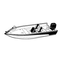 Carver 72216F10 V-Hull Fishing With Side Console, 16'6, Poly-Flex Ii Slate Gray - 72216F10 - 500-72216F10F1