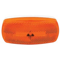 Fultyme Rv Marker/Clearance Light With Reflex, Yellow Lens, White Base - 1106 - 590-1106F1