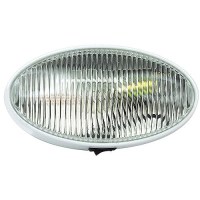 Fultyme Rv Oval Porch/Utility Light W/Switch, Clear/ White Housing - 590-1124 - 590-1124F1