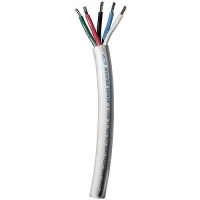 Ancor 155010 Marine Grade® Tinned Copper White Flat Signal Cable, 14/5 Awg, 100', Black/Blue/Green/Brown/Red - 155010 - 639-155010F1