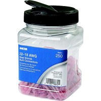 Ancor 309001 Marine Grade® Heat Shrink Butt Connectors, 22-18 Awg, Red, 250/Pk - 309001 - 639-309001F1