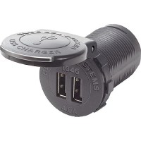 Blue Sea Systems 1046Bss Dual Usb Charger Socket Mount 48V Dc - 1046-Bss - 661-1046Bssf1