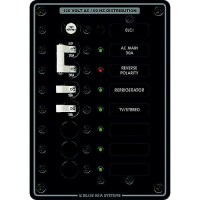 Blue Sea Systems Ac Residual Current Circuit Breaker Panel, Main + 5 - 8101-Bss - 661-8101F1