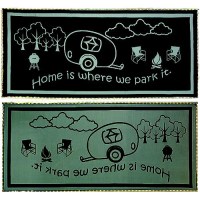 Mings Mark Lrvh8181 Reversible Mat W/110V Led Lights, 8' X 18', Black/White - Lrvh8181 - 672-Lrvh8181F1