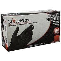 Ammex Gpnb44100 Gloveplus Black Nitrile Industrial Latex Free Disposable Glove, Medium, 100/Pk - Gpnb44100 - 674-Gpnb44100 Superseded By: 991-66517F1
