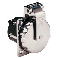 Marinco 6373El 50A 125/250V Stainless Steel Power Inlet W/O Rear Safety Enclosure - 6373El - 69-6373Elf1