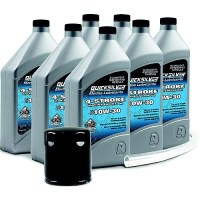 Quicksilver 8M0169548 4-Stroke 10W30 Oil Change Kit,3.4L V6 & 4.6L V8 175-225Hp / 250-300Hp, 2/Case - 8M0169548 - 710-8M0169548F1
